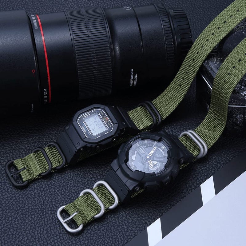 MCXGL Heavy duty nylon watch strap + Adapter 16mm Replacement for GShock Dw5600 GW6900 GA110 GA120 GA100 mens watch band - Image 4